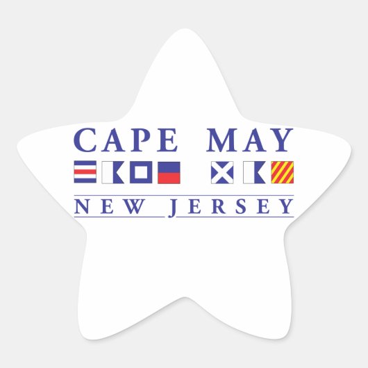 Cape May New Jersey Stern-Aufkleber (Vorderseite)