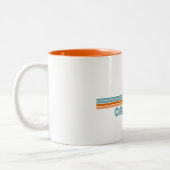 Cape May New Jersey Sun Palm Trees Zweifarbige Tasse (Links)