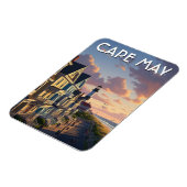 Cape May New Jersey Travel Postcard Magnet (Linke Seite)