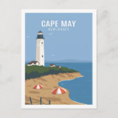 Cape May New Jersey USA Travel Place Illustration Postkarte (Vorderseite)