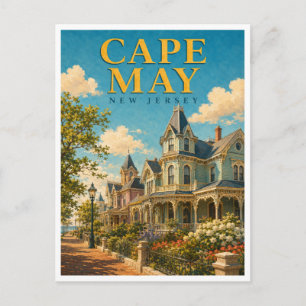 Cape May New Jersey Victorian District GeoSaga Postkarte