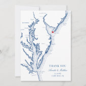 Cape May New Jersey Wedding Flat Dankeskarte (Vorderseite)