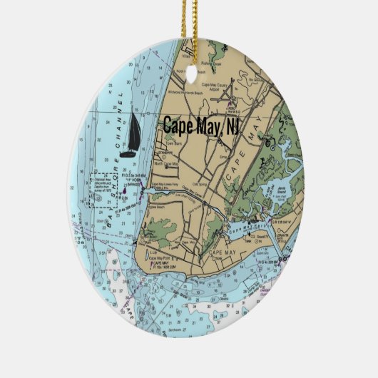 Cape May NJ Keramik Ornament (Rechts)