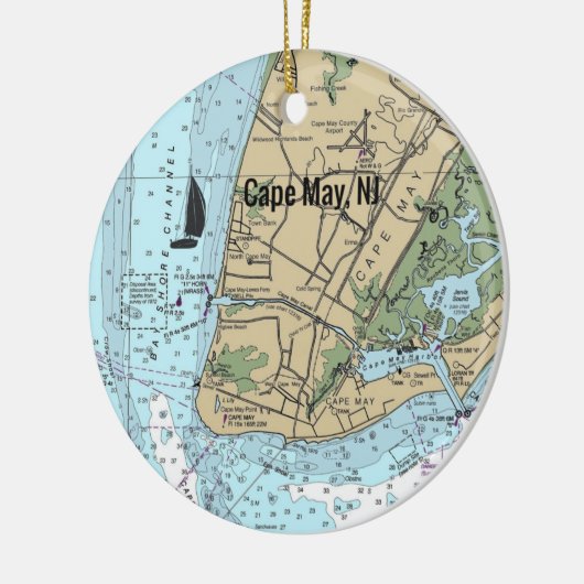 Cape May NJ Keramik Ornament (Links)