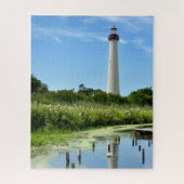 Cape May NJ Lighthouse Foto, Familiennacht, Cool,  Puzzle (Vertikal)