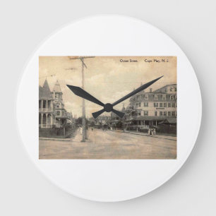 Cape May NJ, Ocean Street, c1910 Vintag Große Wanduhr