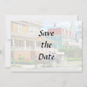 Cape May NJ Pferdekutsche Save The Date (Rückseite)