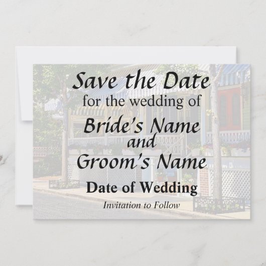 Cape May NJ – Restaurant in der Jackson Street Save The Date (Vorderseite)