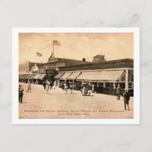 Cape May NJ, Shriver-Gebäude, Strandpromenade, Vin Postkarte