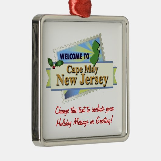 Cape May NJ Silbernes Ornament (Rechts)
