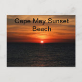 Cape May NJ Sunset Beach Postkarte (Vorderseite)