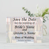 Cape May NJ - Veranda mit Korbstuhl Save The Date (Stehend Vorderseite)