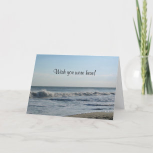 Cape May Ocean Waves Lighthouse Blank Card Karte