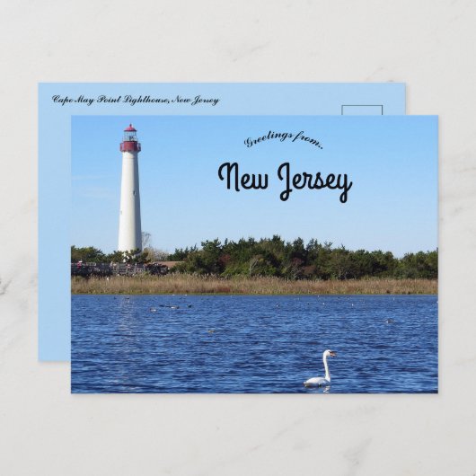Cape May Point Lighthouse New Jersey Postkarte (Vorne/Hinten)