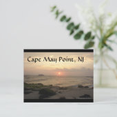 Cape May Point, NJ at sunset greeting card Postkarte (Stehend Vorderseite)