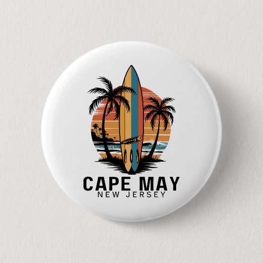Cape May Point State Park New Jersey Surfen Surfe Button (Vorderseite)