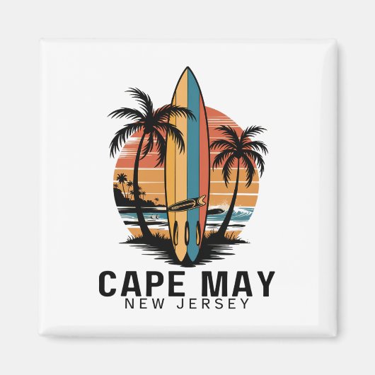 Cape May Point State Park New Jersey Surfen Surfe Magnet (Vorne)