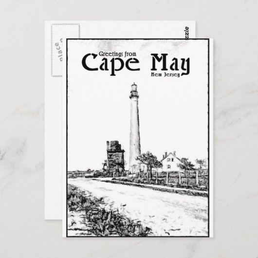Cape May Postkarte (Vorne/Hinten)