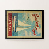 Cape May Sailboat Vintage Travel New Jersey Puzzle (Horizontal)