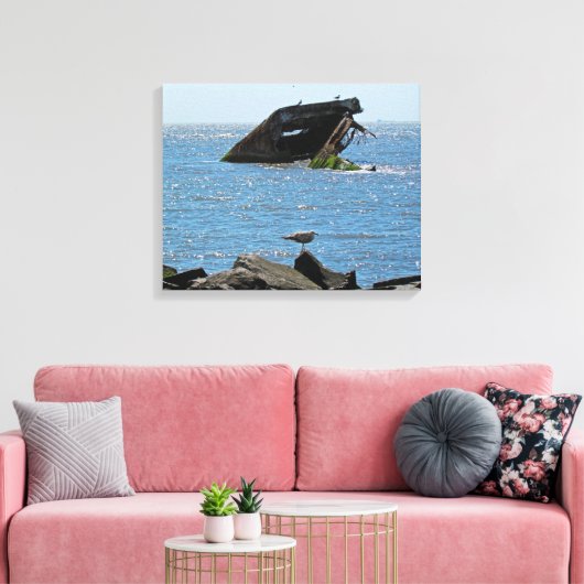 Cape May Shipwreck Leinwanddruck (Insitu (Wohnzimmer))