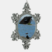 Cape May Shipwreck Schneeflocken Zinn-Ornament (Links)