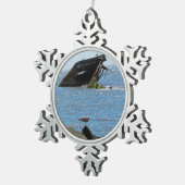 Cape May Shipwreck Schneeflocken Zinn-Ornament (Rechts)