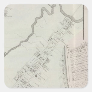 Cape May Stadt und Seewaldung, New-Jersey Quadratischer Aufkleber