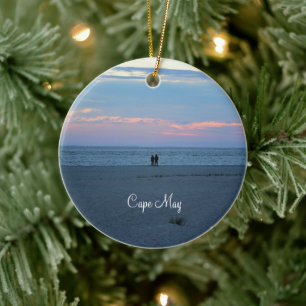 Cape May Strand Sonnenuntergang Keramik Ornament