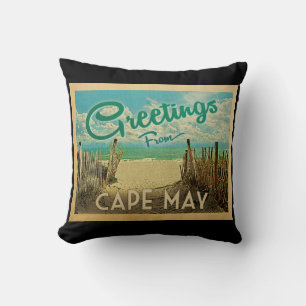 Cape May Strand-Vintage Reise Kissen
