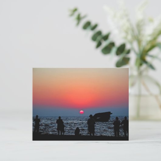 Cape May Sunset Postkarte (Stehend Vorderseite)