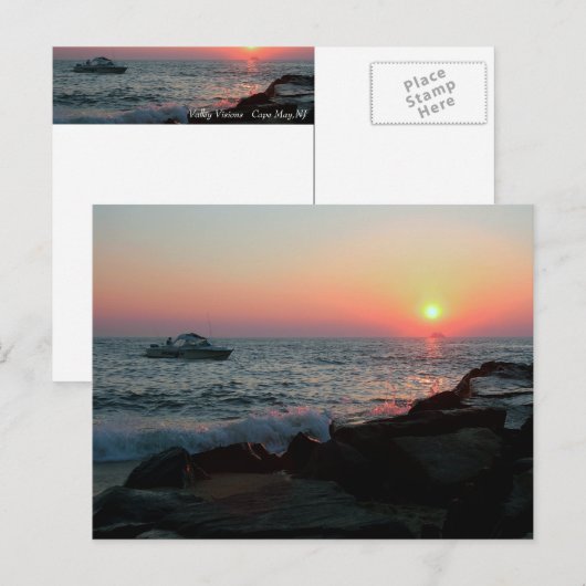 Cape May Sunset Postkarte (Vorne/Hinten)