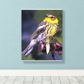 Cape May Warbler Bird Liebhaber Geschenke Leinwanddruck (Insitu (Holzboden))