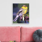 Cape May Warbler Bird Liebhaber Geschenke Leinwanddruck (Insitu (Wohnzimmer))