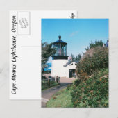 Cape Meares Lighthouse, Oregon Postkarte (Vorne/Hinten)