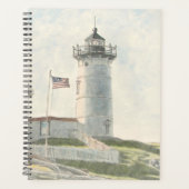Cape Neddick Leuchtturm Aquarell Planer (Vorderseite)