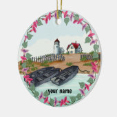 Cape Neddick Leuchtturm Keramik Ornament (Links)