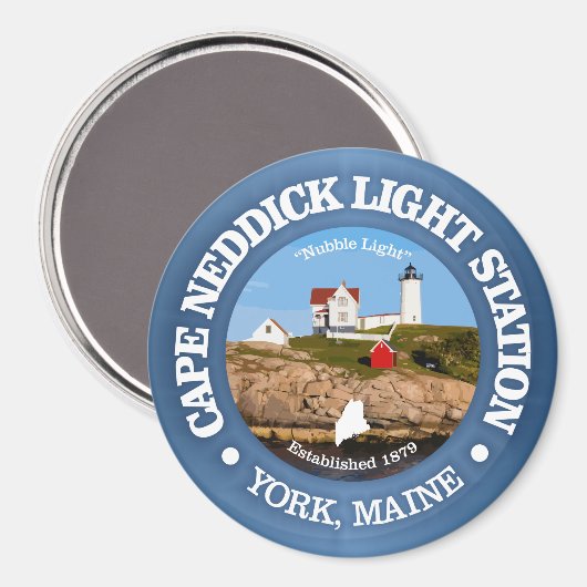 Cape Neddick Light Station Magnet (Vorderseite/Rückseite)