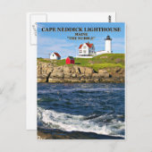 Cape Neddick Light "the Nubble", Maine Postcard Postkarte (Vorne/Hinten)