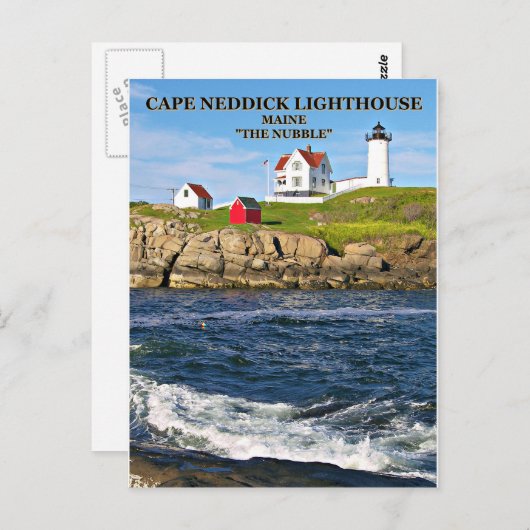 Cape Neddick Light "the Nubble", Maine Postcard Postkarte (Vorne/Hinten)
