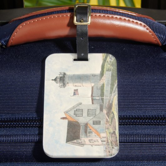 Cape Neddick Lighthouse Gepäckanhänger (Vorderseite Insitu 2)