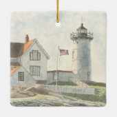 Cape Neddick Lighthouse Keramikornament (Rückseite)