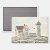 Cape Neddick Lighthouse Magnet (Vorderseite/Rückseite)