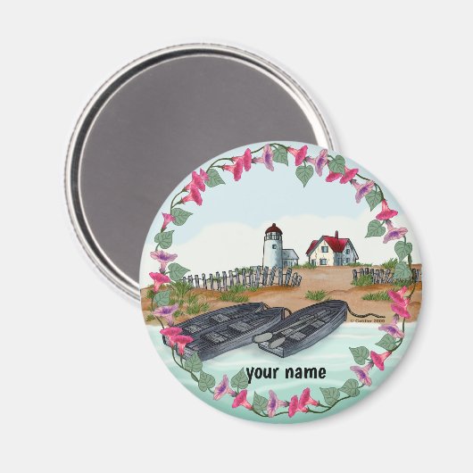 Cape Neddick Lighthouse Magnet (Vorderseite/Rückseite)