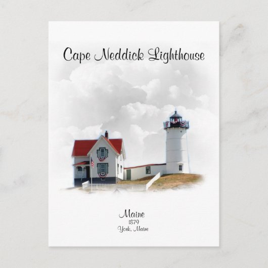 Cape Neddick Lighthouse - Maine Postkarte (Vorderseite)