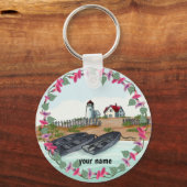 Cape Neddick Lighthouse Schlüsselanhänger (Vorderseite)