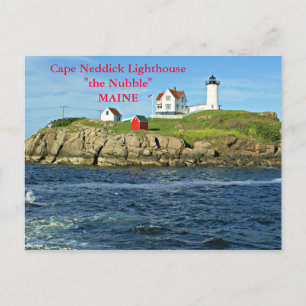 Cape Neddick Lighthouse the Nubble, Maine Postcard Postkarte