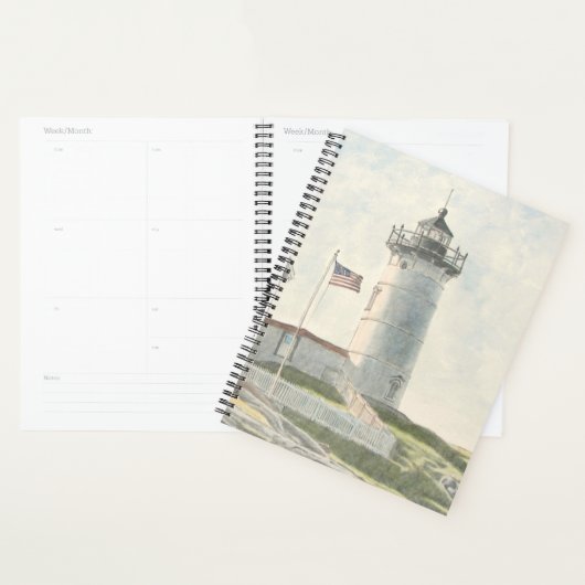 Cape Neddick Lighthouse Watercolor Planer (Anzeige)