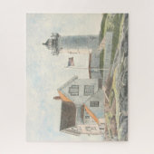 Cape Neddick Lighthouse Watercolor Puzzle (Vertikal)