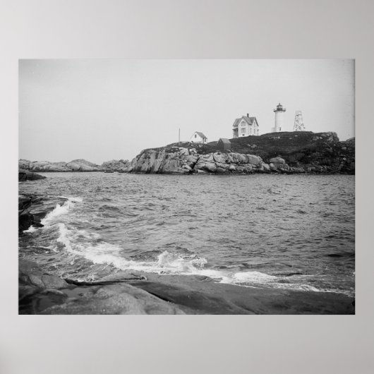 Cape Neddick "Nubble" Leuchtturm Poster (Vorne)