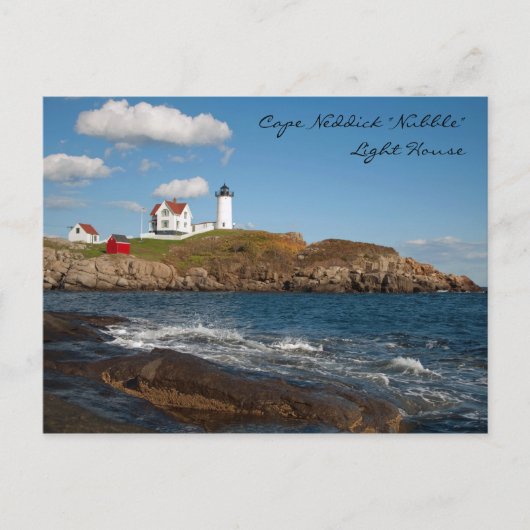 Cape Neddick "Nubble" Light House Postkarte (Vorderseite)